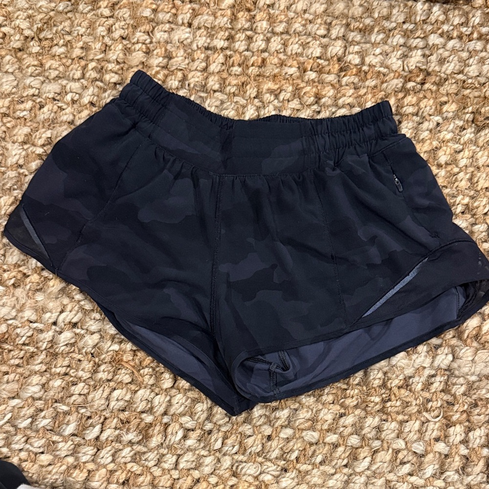 lululemon athletica Black Camo Athletic Shorts